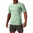 thumbnail image 2 of Fabrcox Camo Workout Shirts Men Quick Dry Crew Neck Men's Short Sleeve Shirts Big and Tall Lightweight Outdoor Running Athletic Mens T Shirt Graphic Green XXXL, 2 of 4