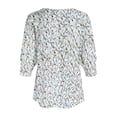thumbnail image 5 of Godom Womens Tops Casual 3/4 Sleeve Shirts Crew Neck Loose Casual Blouses Floral Print Tshirts, 5 of 6