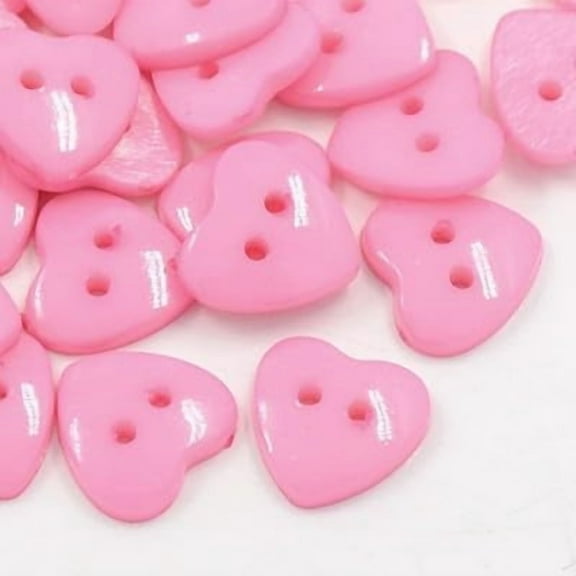 400Pcs Acrylic Heart Buttons Plastic Sewing Buttons