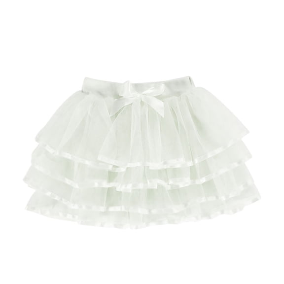 IFNWSV Little Girls Skirt Knee Length Elastic Waist Solid Color Cotton Blend Skirt 8-9 Years