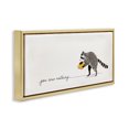 thumbnail image 3 of Stupell Industries Farmhouse You Saw Nothing Raccoon Gold Floating Frame Canvas Art, 25 x 11, by Victoria Barnes, 3 of 8
