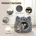 thumbnail image 2 of Cama para gatos CATISM en forma de cueva, lavable y suave de felpa para gatos de interior, 2 of 7