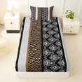 thumbnail image 3 of Erosebridal Abstract Zebra Print Polka Dots Twin Sheet Sets 3pcs For Teens,Boys Girls Hippie Flower Damask Bedding,Black Brown, 3 of 5