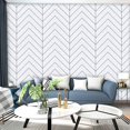 thumbnail image 2 of Geometric Herringbone Wallpaper Modern Trellis Striped Peel and Stick Wallpaper 17.71'' x 9.8ft Black White Contact Paper Self-Adhesive Decorative for Living Room Bedroom Furniture, 2 of 7