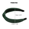 thumbnail image 4 of Unique Bargains Textured Cotton Knot Headband Soft Hairband for Women 1.3 Inch Wide Dark Green, 4 of 7
