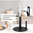 thumbnail image 5 of Paper Towel Holder with Spray Bottle, Stainless Steel Countertop Paper Towel Holder, One-Handed Operation Kitchen Paper Towels Holde(Black), 5 of 5