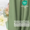 thumbnail image 6 of Inosoo Fabric Shower Stall Curtain, 36"Wx72"H Water Repellent & Washable Small Size Cloth Shower Liner, Sage Green, 6 of 11