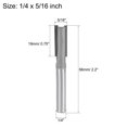 thumbnail image 2 of Unique Bargains Router Bit 1/4 Shank 5/16 Cutting Dia 2 Straight Flutes Carbide Cutter Tool 2pcs, 2 of 5