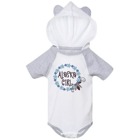 

Inktastic Alaska Girl Forget-Me-Not Flower Gift Baby Girl Bodysuit