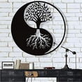 thumbnail image 2 of Arte de pared de metal, arte de pared del árbol de la vida de metal, letrero familiar de árbol de metal, decoración de pared, decoración del hogar, idea de regalo perfecta, 28 × 28 cm, 2 of 4