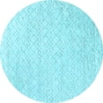 thumbnail image 1 of Ahgly Company Indoor Round Solid Light Blue Modern Area Rugs, 5' Round, 1 of 4