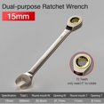 thumbnail image 1 of 1Pc Key Wrench Flexible Golden Ratchet Wrenches Torque Universal Spanners for Car Repair Tools Metric Hand Tool 15MM, 1 of 6