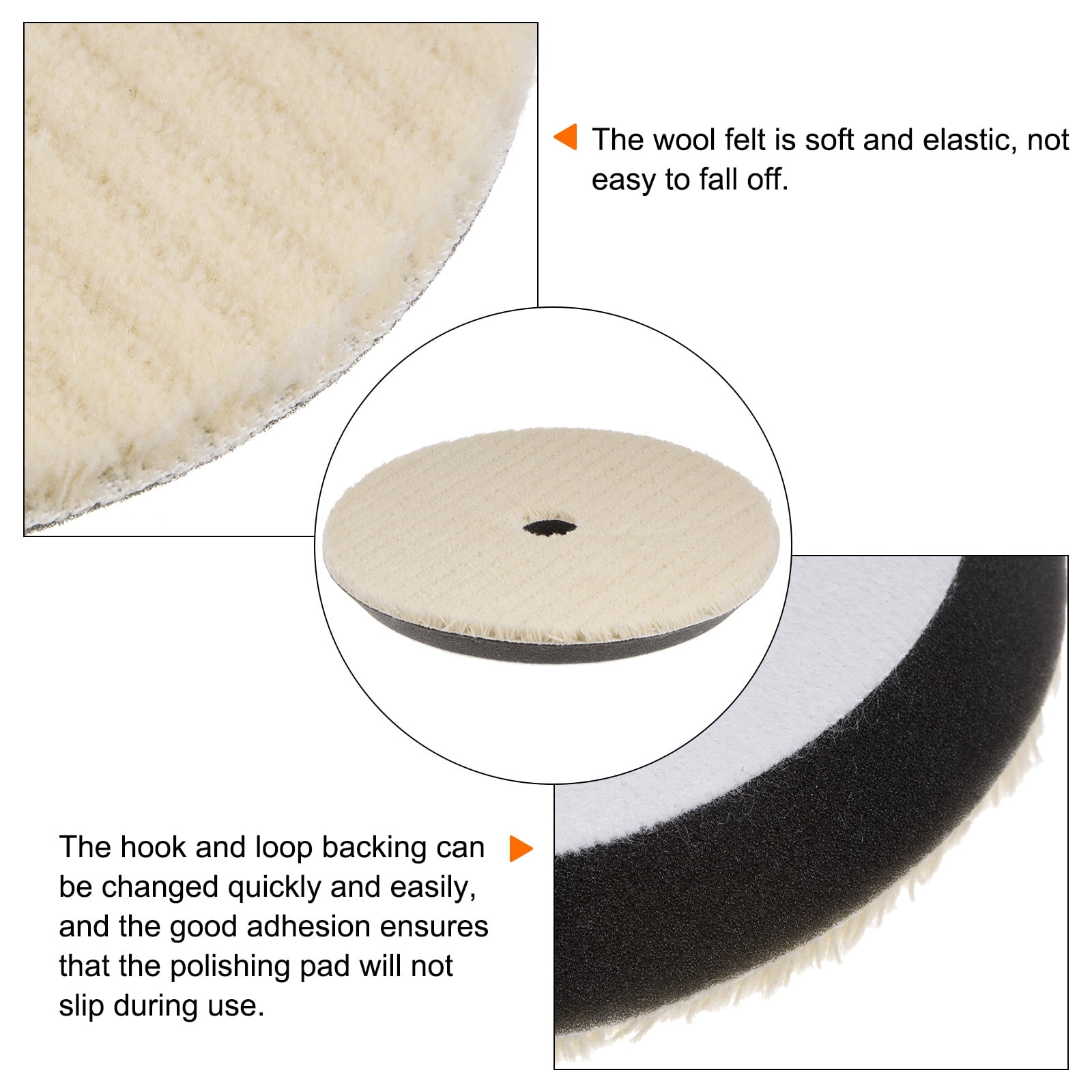 Ingco 7" Inch Wool Polishing Bonnet / Pad With Flange For Angle - View #12