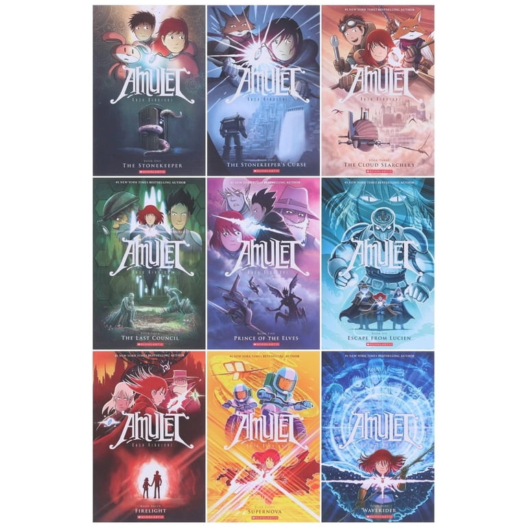 Kazu Kibuishi, Amulet, Complete Box Set of 1-9, Hardcover