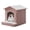 Pink-13.7"D x 13.4"W x 16"H, variant on Cat Beds For Indoor Cats Houses Cave With Cushion Foldable Condos Hideaway Shelter Gray Tent Small Dogs And Rabbit Squirrel