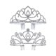 thumbnail image 1 of wonima11 Pack of 2 Rhinestone Tiara Crown Exquisite Headband Comb Pin Wedding Bridal Birthday Tiaras, 1 of 1