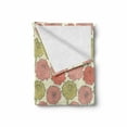 thumbnail image 2 of Aster Soft Flannel Fleece Throw Blanket, Pastel Colored Growth Nostalgic Arrangement on a Striped Background, Cozy Plush for Indoor and Outdoor Use, 50" x 70", Vermilion Yellow, by Ambesonne, 2 of 6