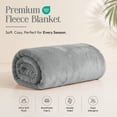 thumbnail image 3 of Ameha Fleece Blanket Bulk Pack of 14 For Wholesale, Wedding Guests, Favors, Homeless Adult Washable Winter Blanket Warm Cozy 60x80 Twin Silver, 3 of 8