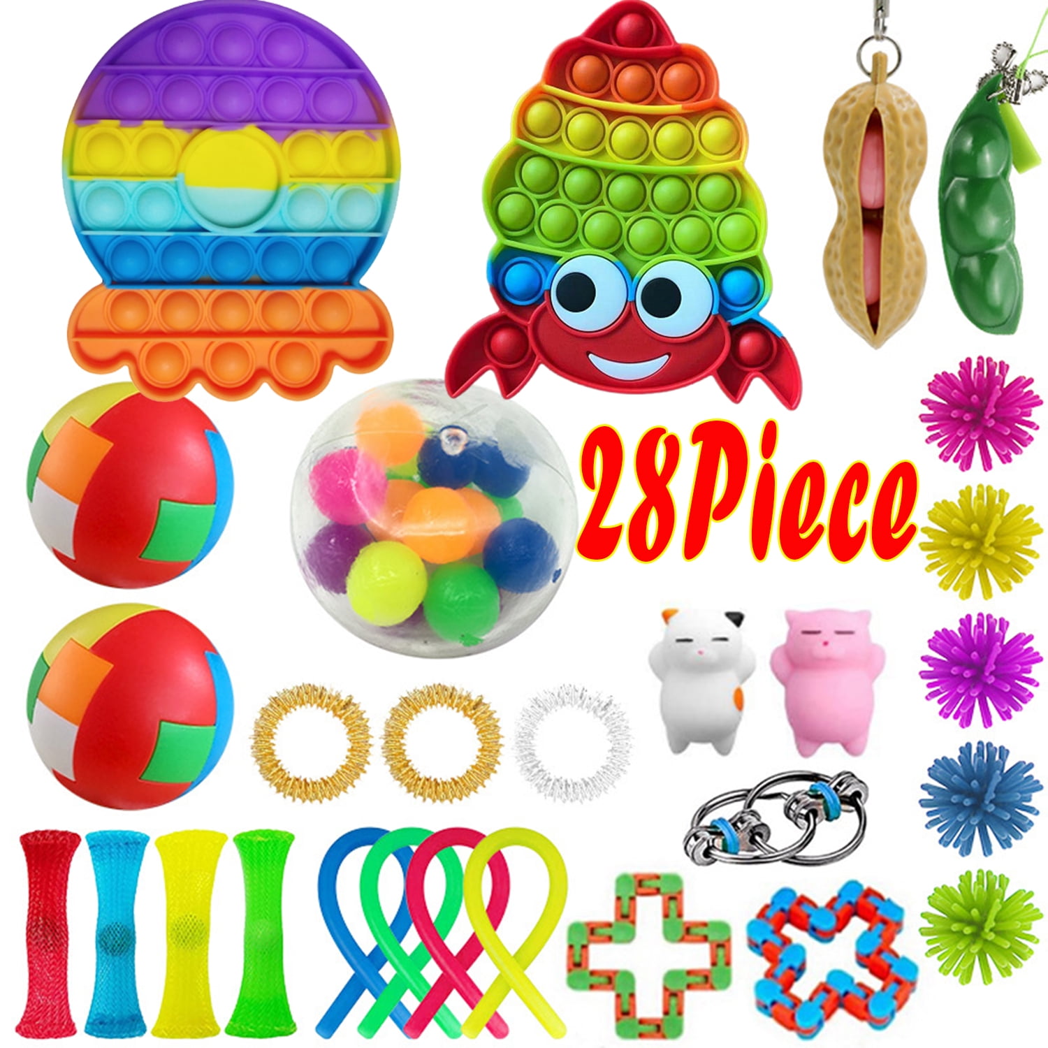 4pcs Macaron Unicorn Squeezing Toys Creative Stress Relief Fidget Toy Set for 