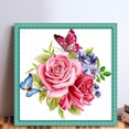 thumbnail image 2 of Kit Punto Cruz Con Flores Hilo Algodón Ecológico Bordado 11CT 40x40cm, 2 of 9
