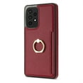 thumbnail image 4 of Allytech for Samsung Galaxy A53 5G Case with Ring Holder, Premium PU Leather Kickstand Shockproof Cards Holder Cash Pocket Wallet Case Cover for Samsung Galaxy A53 5G - Red, 4 of 7
