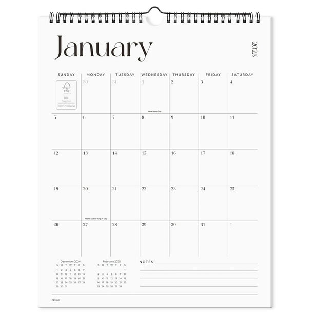 Calendario de pared Cabbrix 2025-2026, 18 meses, 15 x 12 cm