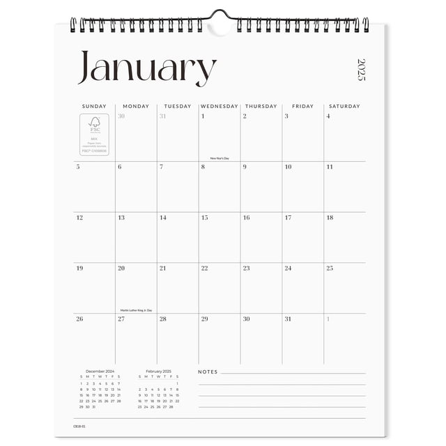 Calendario de pared Cabbrix 2025-2026, 18 meses, 15 x 12 cm