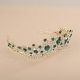 thumbnail image 6 of Bridal Crystal Tiara Princess Ruby Sapphire Emerald Crown Rhinestone Cake Topper Wedding Headpiece Prom Party Bridesmaid Hair Accessories for Women and Girls, 6 of 11