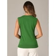 thumbnail image 3 of DARING DIVA Women's Sweater Vest Button Ribbed Knitted Tank Top XS Green, 3 of 6