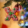 thumbnail image 2 of Binwennn Decorative Easter Eggs Large Centerpieces for Wedding Table 26 Pieces Red Letters Christmas Tree Decorations Candy Cane Letters With Berry Pattern Mini Alphabet Hanging Ornaments, 2 of 4