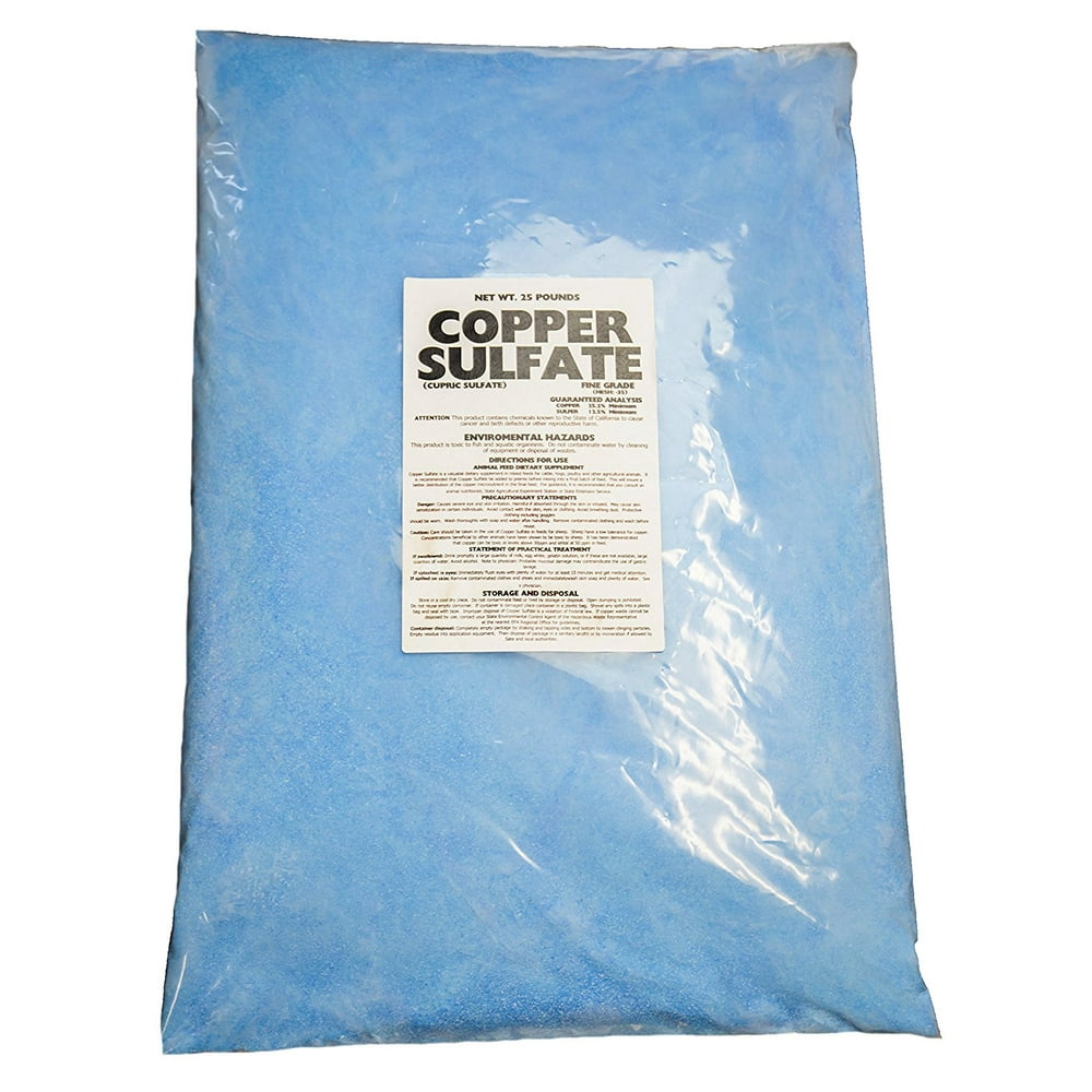 Copper Sulfate Fine Crystals 25Lb bag