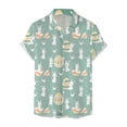 thumbnail image 3 of Camisas hawaianas divertidas de Pascua para hombres, camisas con botones y estampado de huevos de conejo, ropa informal de verano para fiestas en la playa, 3 of 5