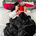 thumbnail image 4 of Lightweight Blankets for Sofa Black - 90x108, 4 of 5