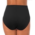 thumbnail image 5 of Laipiong Women's Swim Shorts Summer Beach High Waisted Solid Color Striped Pleated Swim Pants Quick Dry UPF 50+ Bathing Suits Bottoms, 5 of 8
