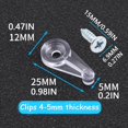 thumbnail image 4 of EcoNesxp Clear Glass Clip Kit for Easy Installation of Window Screen Mirrors and Frameless Glass Fixtures with Screws Plastic Mirror Mounting Hardware Universal Cabinet Door Clip Bracket 50-Pack Clea, 4 of 4