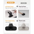 thumbnail image 4 of Wowow Matte Black Bathroom Faucet 4 inch Centerset Single Handle Faucet with Lift Rod Drain Assembly, Rv Lavatory Taps 3 Hole, 4 of 9