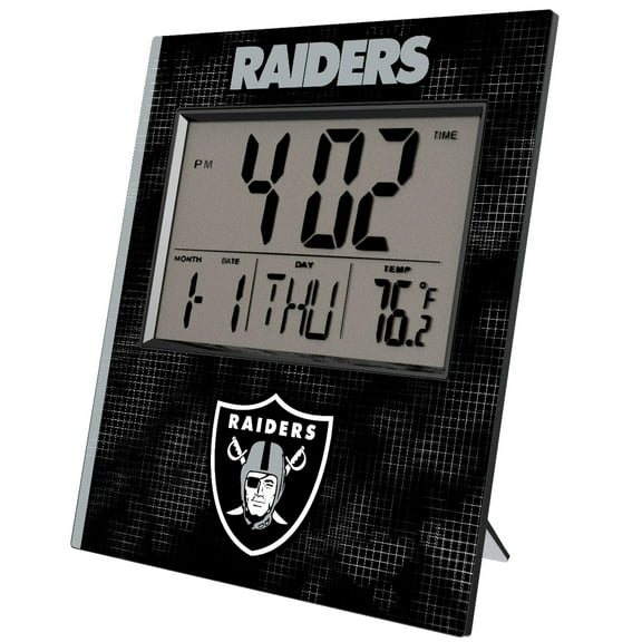 Keyscaper Las Vegas Raiders Cross Hatch Digital Desk Clock