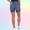 thumbnail image 4 of Savi Parker Women’s Maternity Shorts Under Belly with Elastic Band Inset – Summer Casual Maternity Bermuda Shorts – 7” Inseam (Marina Wash, XL), 4 of 5