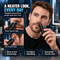 thumbnail image 3 of Electric Nose Hair Trimmer for Men Women, Cordless Ear Hair Trimmer with Dual Edge Blades, Waterproof Rotary Facial Hair Remover, Easy Clean Personal Grooming Tool, 3 of 7