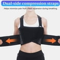 thumbnail image 6 of Breathable Rib Brace for Men and Women - Chest Wrap Belt for Sternum Injuries, Support for Cracked, Dislocated, Fractured and Post-Surgery Ribs，XL, 6 of 13