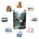 thumbnail image 4 of Balery Forest River Bald Eagle Cesta de ropa redonda con asas, impermeable, independiente, para ropa, juguetes, dormitorio y familia-Medium, 4 of 6