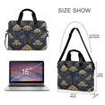 thumbnail image 3 of FORMRS 16" Laptop Bag Carrying Sleeve Case with Handle Travel Shoulder Briefcase, Gold Art Pattern, 3 of 8