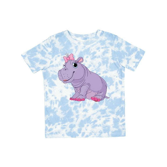 Inktastic Cute Purple Hippo Girls Toddler T-Shirt
