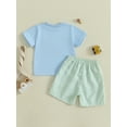 thumbnail image 5 of BemeyourBBs Boy Summer Outfit Truck Embroidery Short Sleeve T-Shirt Plaid Shorts, 5 of 9