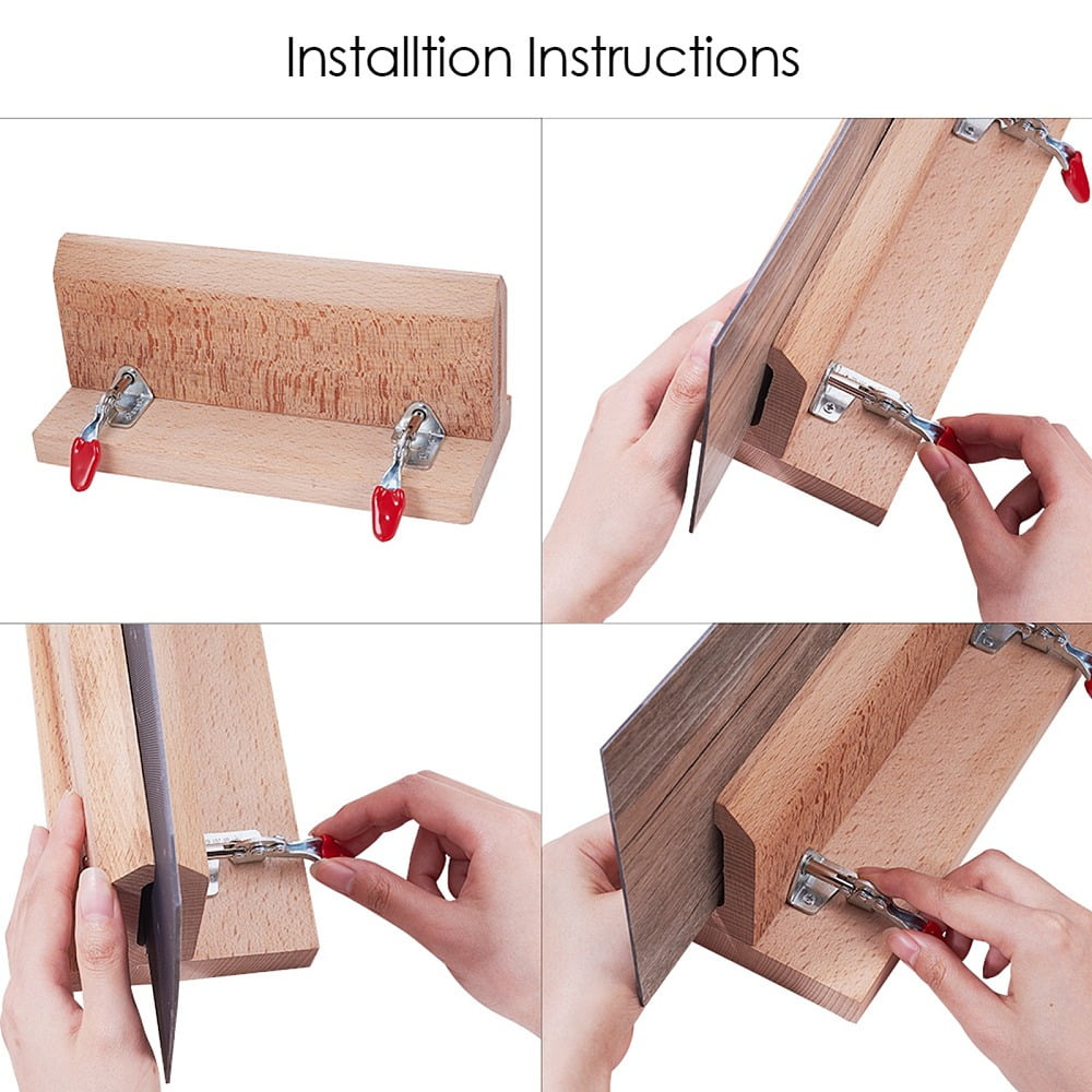 Leather Sewing Tools Leather Craft Retaining Clip DIY Hand Tool set Table Desktop Stitching Lacing Pony Horse Clamp Tools Saddle Brown 25x10x11cm