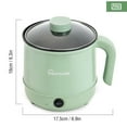 thumbnail image 2 of Deago Electric Hot Pot, 1.7L Non-stick Ramen Cooker, Dual Power Control Multifunctional Electric Cooker for Pasta, Noodles, Steak, Egg with Over-Heating and Boil Dry Protection, Green, 2 of 9