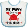thumbnail image 3 of Inktastic My Pappy Loves Me Boys or Girls Baby Bib, 3 of 4