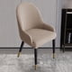 thumbnail image 4 of KDJ Velvet Semi-Circular Dining Chair Cover, Elastic Stretchable Curved Chair Slipcover, Polyester Spandex Blend, Anti-Wrinkle Anti-Pilling, Available in Khaki, Gray, Black, Navy Blue, 4 of 7