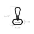 thumbnail image 2 of Uxcell 15Pack Swivel Clasps, 0.8" Oval Ring Lobster Clasp Claw Push Gate Snap Hook, Black, 2 of 6