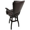 thumbnail image 2 of Tobias Designs Classic 30" Swivel Wood Bar Stool in Brown - Vinyl, 2 of 3